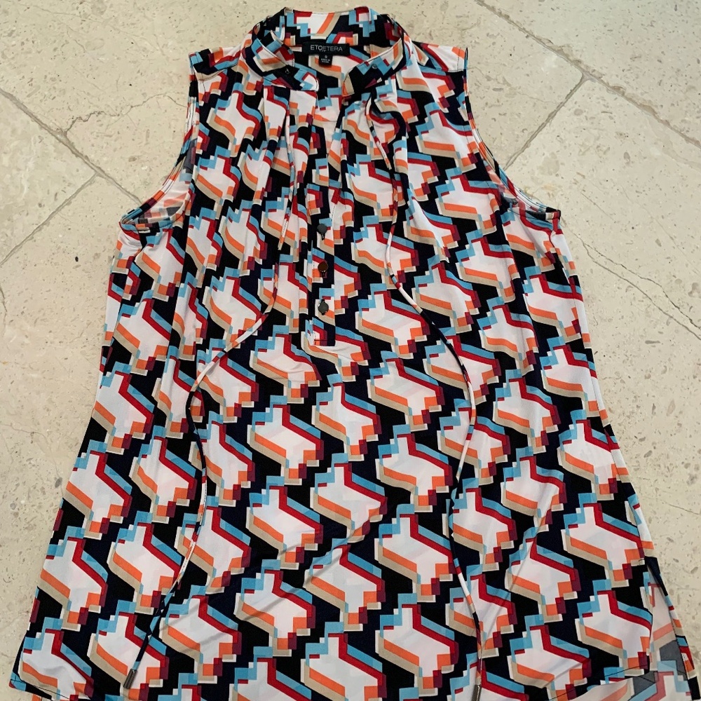 Etcetera Graphic Print Sleeveless Top